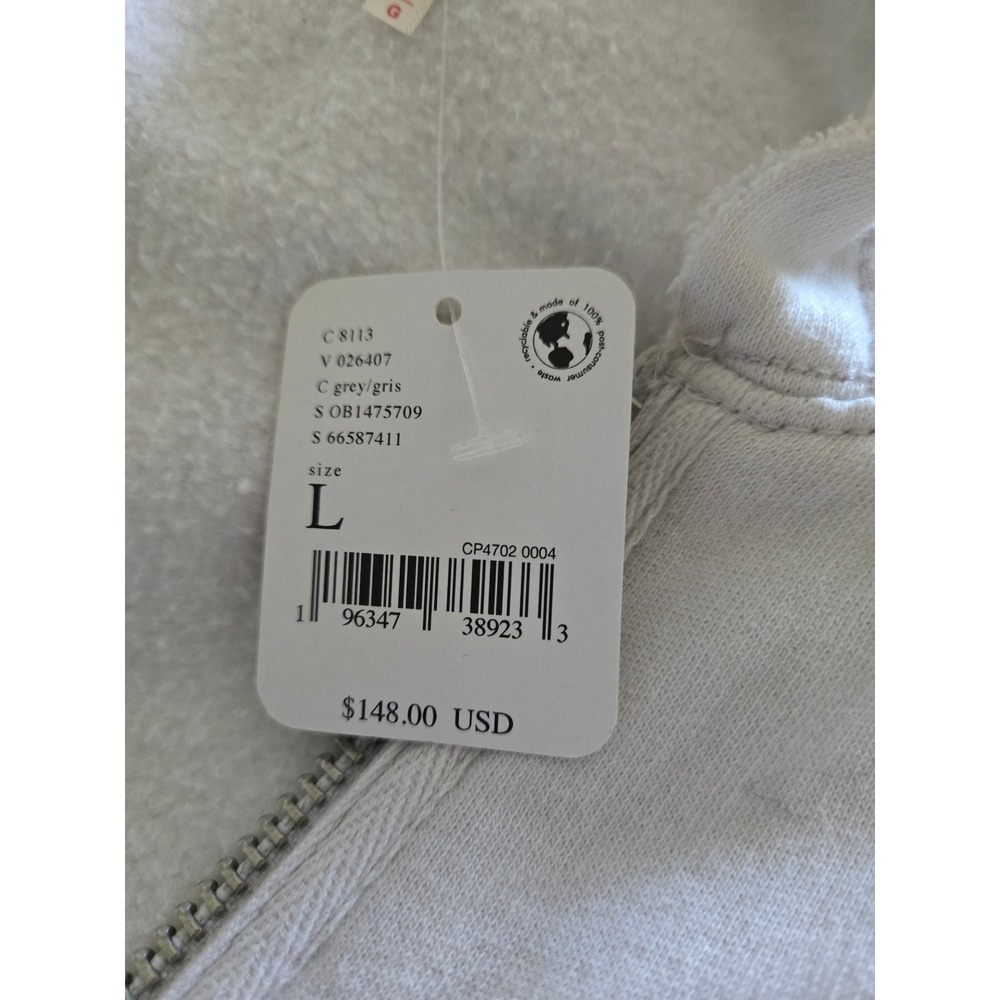 Free People Camden L Hoodie Grey Oversized Zip Up Sweatshirt OB1475709 NWT - Picture 5 of 14